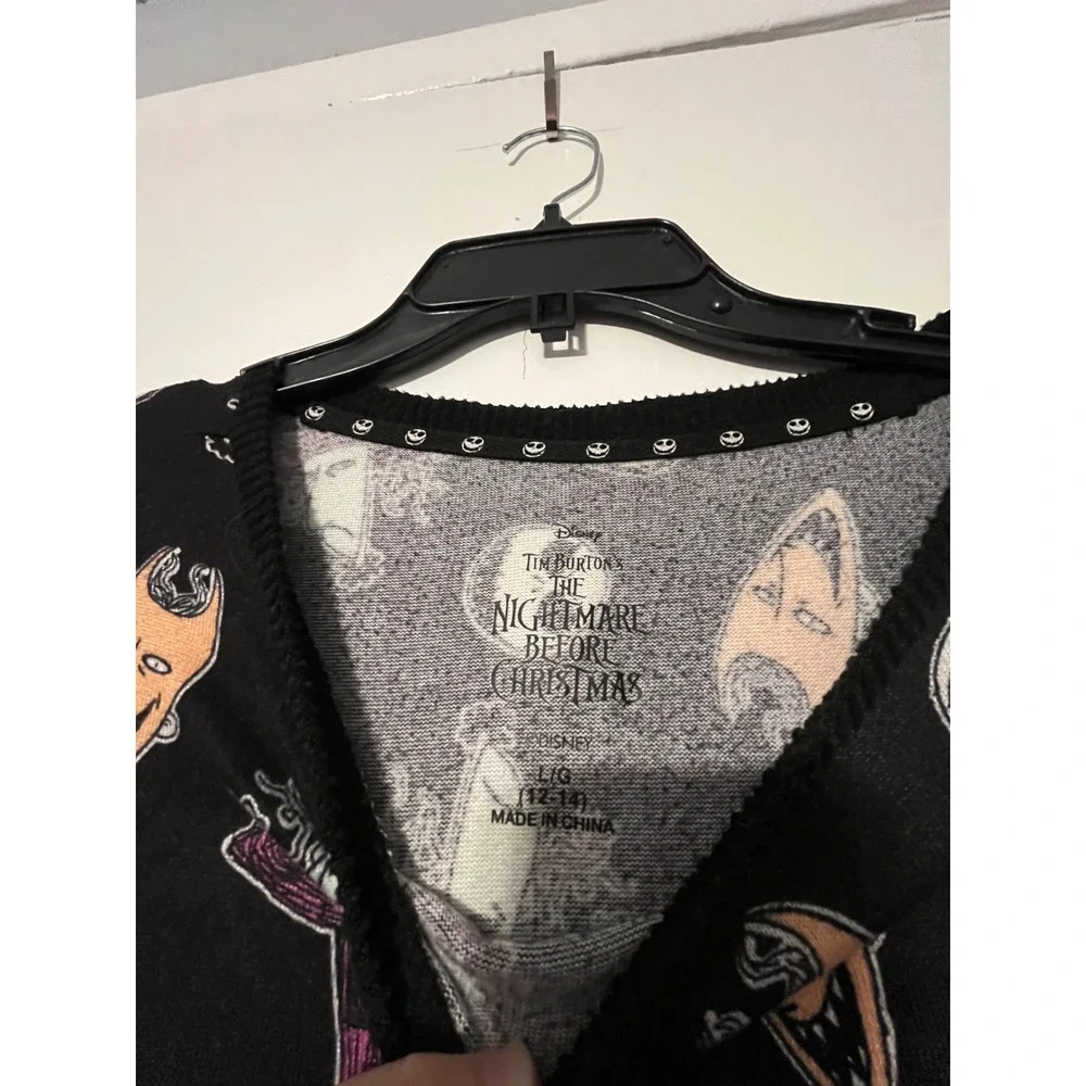 Disney Nightmare Before Christmas JackSkellington Sleep Shirt Womens Large Black